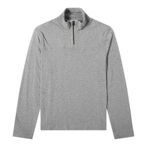 Acne Studios Long Sleeve Evias Half Zip Tee in Grey Melange Mens Size S